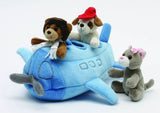 Plush Airplane with Finger Puppets