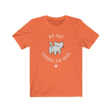 orange My Cat Thinks I'm Cool Unisex T-Shirt