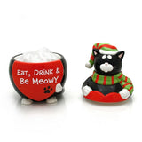 interior Eat, Drink & Be Meowy Christmas Cat Treat Jar by Our Name is Mud