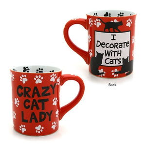 Crazy Cat Lady Ceramic Mug by Our Name is Mud