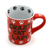 inside Crazy Cat Lady Ceramic Mug by Our Name is Mud