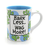 back Think Pawsitive Ceramic Mug by Our Name is Mud