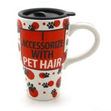 Pet Hair Travel Ceramic Mug - Our Name is Mud Front