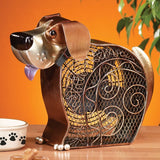 Adorable Hand Sculpted Doggie Figurine Table Top Fan Deco Breeze