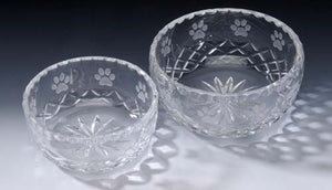 Bogati Crystal Paw Print Bowl Large