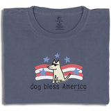 folded Dog Bless America Classic Unisex T-Shirt by Teddy the Dog