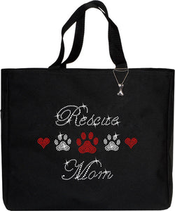 Rhinestone Rescue Mom Tote Bag