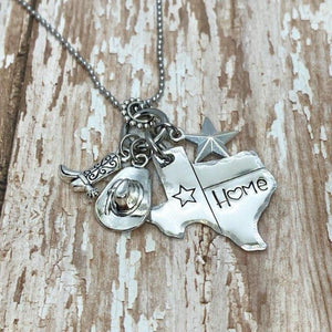 Texas Home Charm Necklace