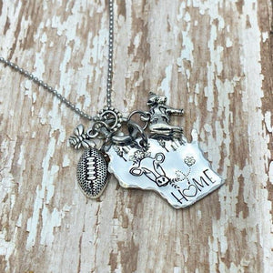 Wisconsin Home Charm Necklace