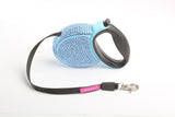 Crystal Retractable Dog Leash by FabuLeash Blue