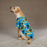 large dog in a Casual Canine Hawaiian Aloha Camp Dog Shirt