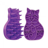 front and back view Zoom Groom Cat Brush & Massager in One by KONG