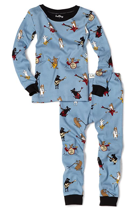 Dogs Of Rock Kids' Overall Print Pajama Set by Hatley