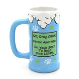 back view Drink Like a Dog Ceramic Stein by Our Name is Mud