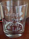 close up Double Rocks Glass Set of 4 - Living the Ruff Life