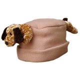 side view Bear Hands Fleece Buddy Hat for Kids Puppy