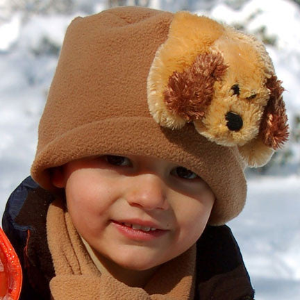 Bear Hands Fleece Buddy Hat for Kids Puppy