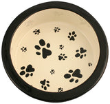 Funky Paws Ceramic Pet Bowl and Elevated Stand Set