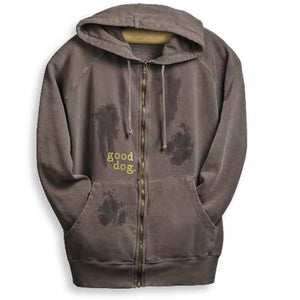 Good Dog Front Zip Unisex Hoodie by Roll Over Rover