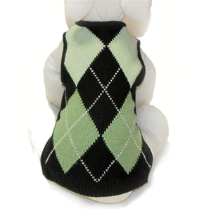 Argyle Sleeveless Dog Sweater Vest by Gooby