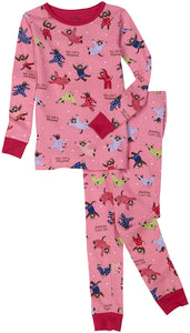 The Cat's Pajamas Young Girls Pink Pajama Set by Hatley