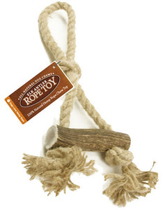 Hemp Rope and Antler Dog Chew Toy