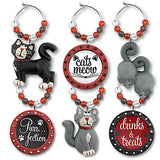 Kitty Themed Wine Glass Charms by Epic