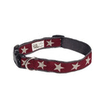 Earthdog Adjustable Hemp Dog Collar - Red Star