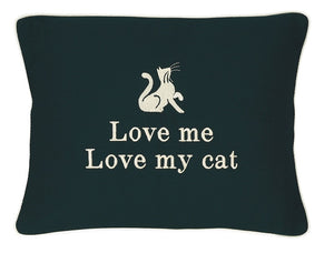 Cat and Dog Themed Embroidered Accent Pillows