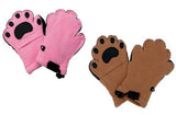 Bear Hands Paw Fleece Mittens for Kids - Puppy and Kitty