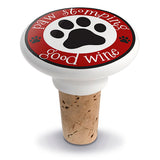 Paw Stomping Good Wine Ceramic Bottle Stopper by Epic close up