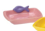 pink Petrageous Designs Teeny Tiny Fishes Cat Dishes