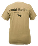 back view Poop Happens Unisex T-Shirt by Dog Speak