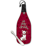 Pet Themed Wine Bottle Cheese Server by Epic Sit, Stay, Drink