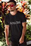 man wearing a Alpha Dog Unisex T-Shirt by DigandBark