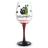 Kitty Taste of Purrfection Hand Painted Wine Glass by Epic