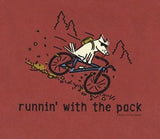 close up Teddy the Dog Runnin' With The Pack Youth Short Sleeve T-Shirt